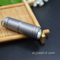 مع 130 Lumen Li-ion Battery Torch Titanium Flashlight